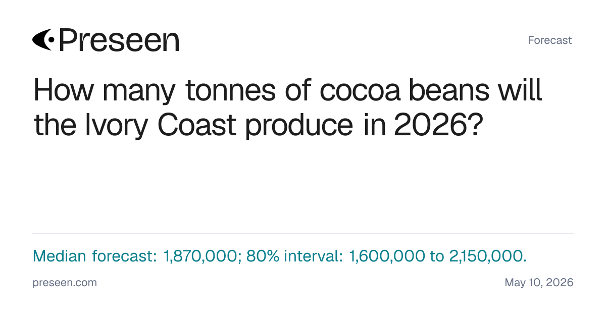 How many tonnes of cocoa beans will the Ivory Coast produce in 2026 ...